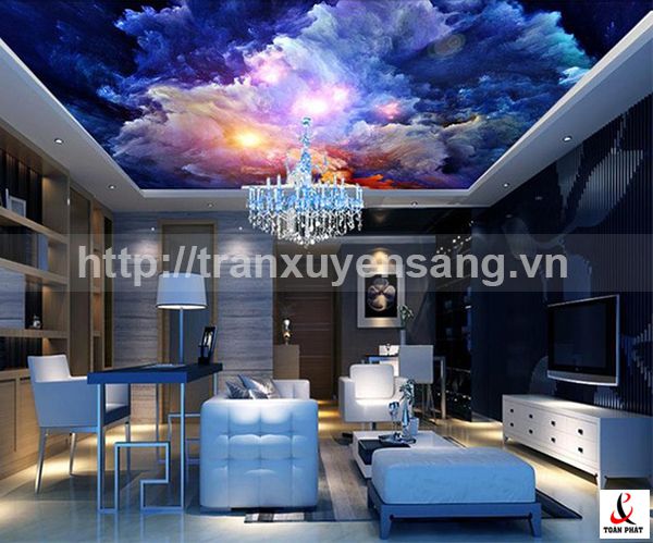 Review các mẫu thiết kế trần 3D xuyên sáng