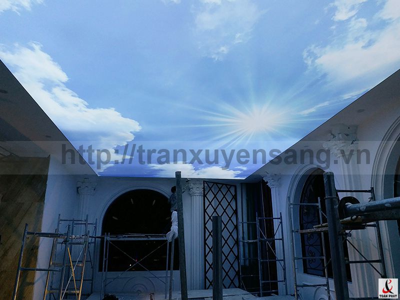 Thi công trần xuyên sáng tại biệt thự phố gia đình ông Truyền – Đồng Tháp Thi công trần xuyên sáng tại biệt thự phố gia đình ông Truyền – Đồng Tháp