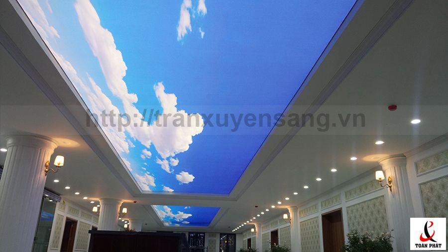 Hệ trần xuyên sáng sau khi hoàn thiện
