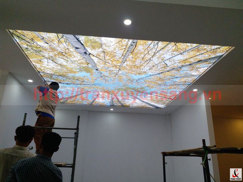 Thi công trần xuyên sáng tại Hưng Yên