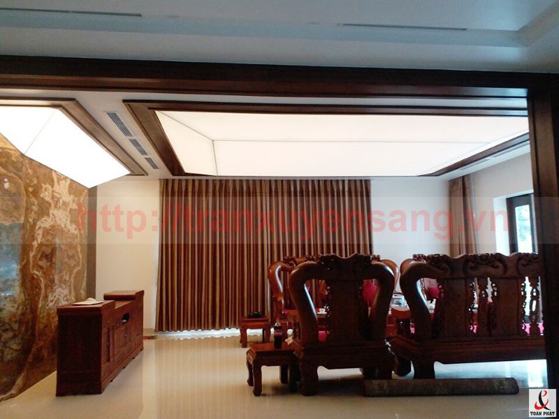 Thi công trần xuyên sáng tại biệt thự Huyền Villa tại Lào Cai