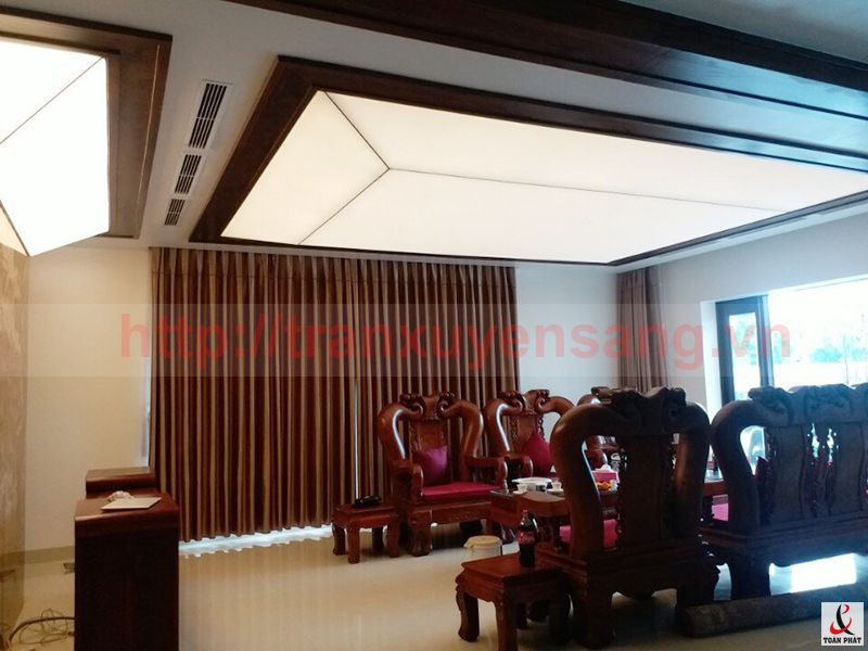 Thi công trần xuyên sáng tại biệt thự Huyền Villa tại Lào Cai