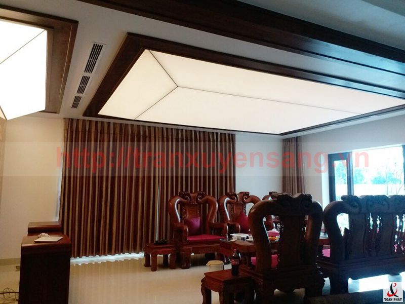Thi công trần xuyên sáng tại biệt thự Huyền Villa tại Lào Cai