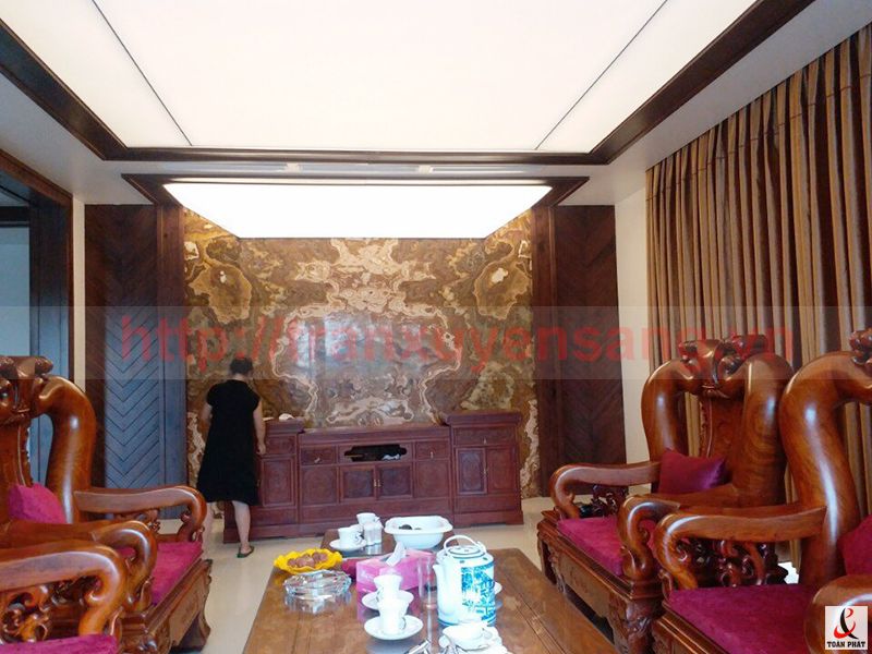 Thi công trần xuyên sáng tại biệt thự Huyền Villa tại Lào Cai