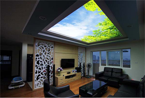 Thiết kế trần phòng khách đẹp, hiện đại