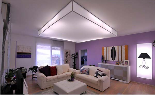 Thiết kế trần phòng khách đẹp, hiện đại