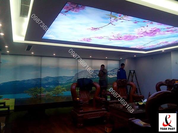 Dự án thi công trần và tường xuyên sáng nhà anh Minh Tâm