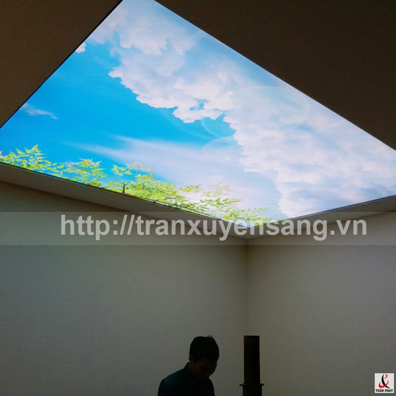 Thi công trần xuyên sáng tại biệt thự 124 Gamuda