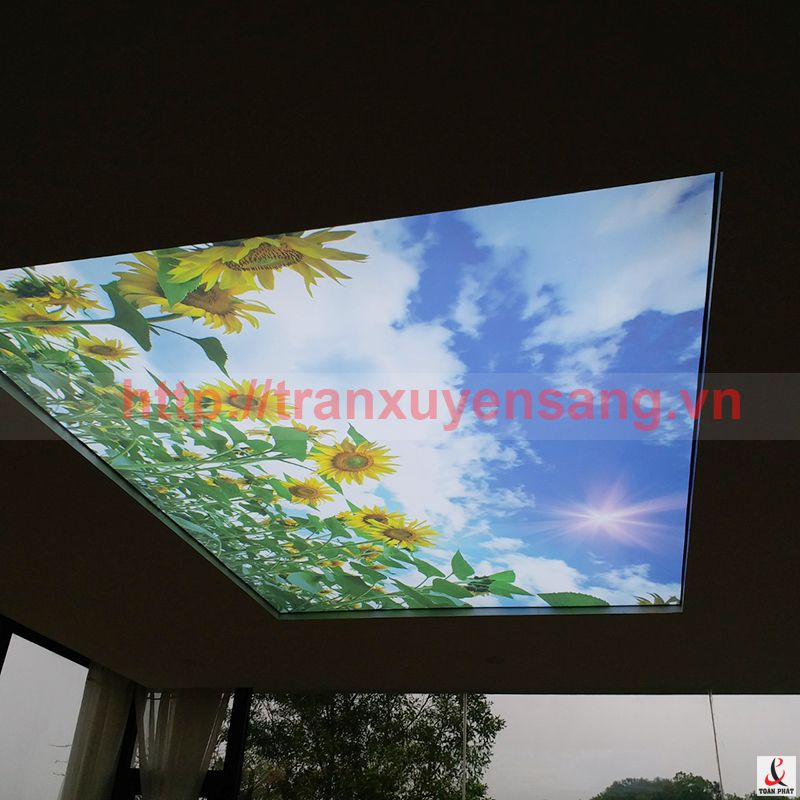 Thi công trần xuyên sáng tại Chi Villa Resort Flamingo Đại Lải