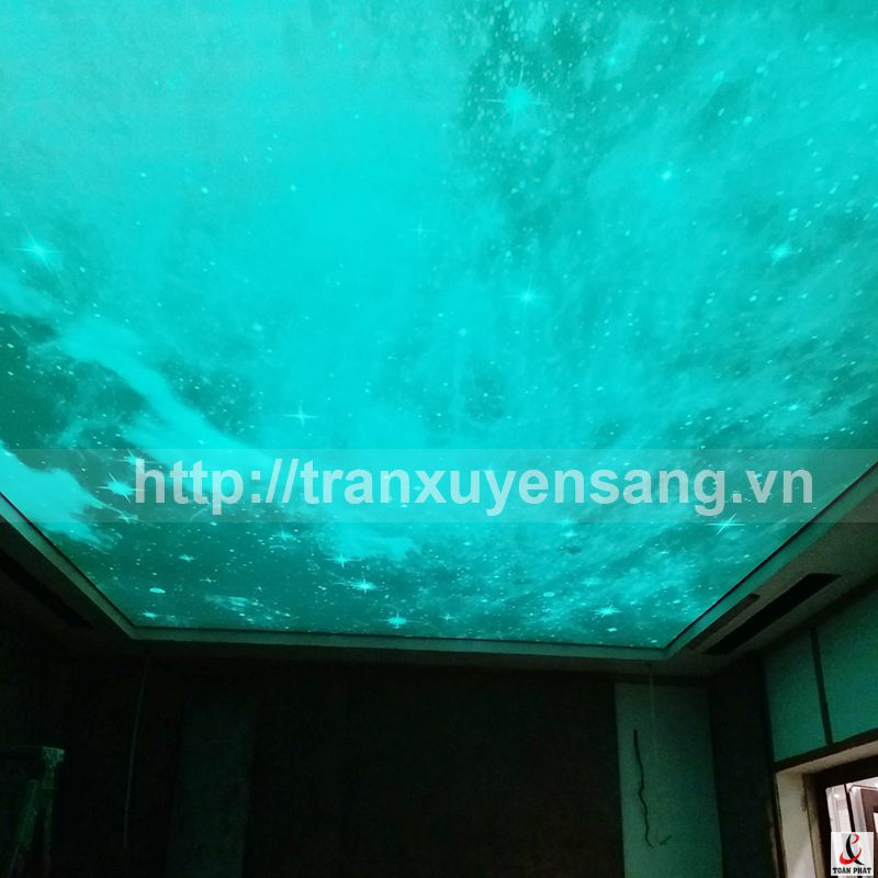 Thi công trần xuyên sáng tại nhà chị Phương - Vinhome Long Biên