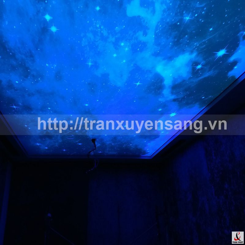 Thi công trần xuyên sáng tại nhà chị Phương - Vinhome Long Biên
