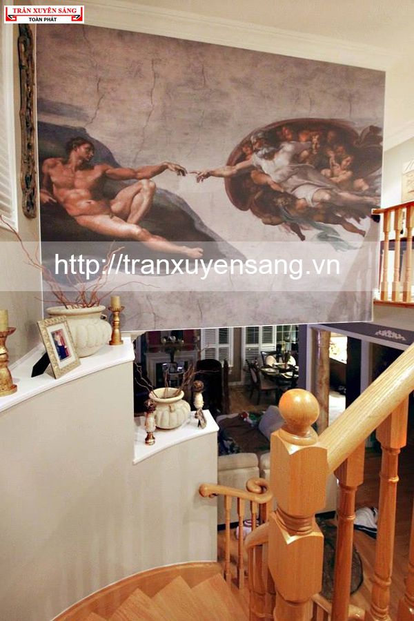 Chi tiết tranh 3D xuyên sáng phong cách cổ điển