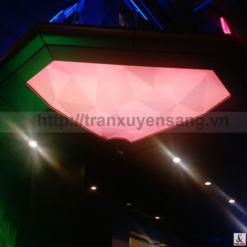 Thi công trần xuyên sáng tại khách sạn AP - Hòa Bình