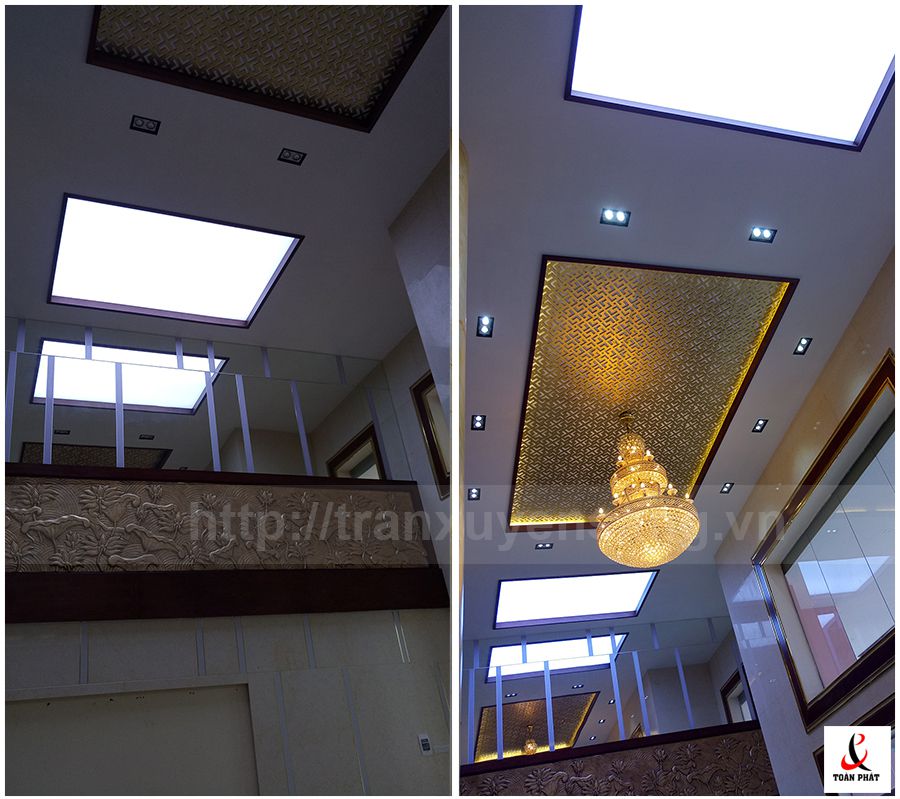 Công trình trần xuyên sáng sảnh tầng 1 Học Viện Quốc Phòng