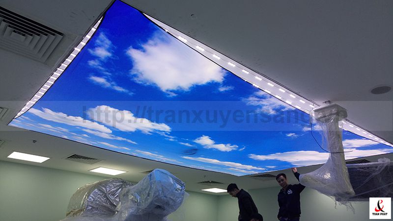 Hoàn thiện bề mặt trần xuyên sáng phòng xạ trị