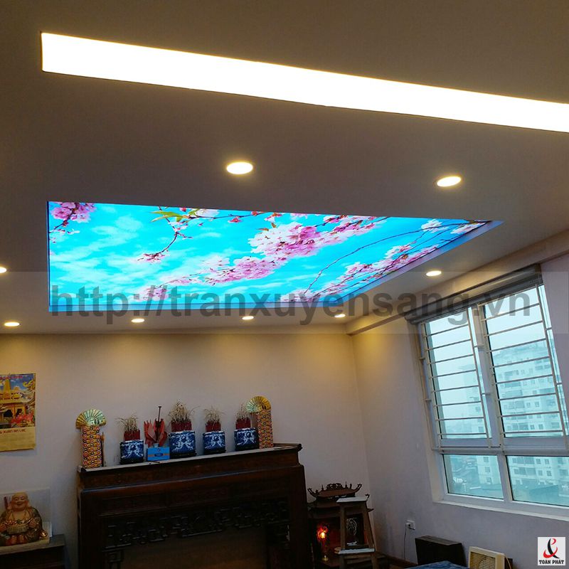 Thi công trần xuyên sáng Mr. Trung Resort Flamingo Đại Lải