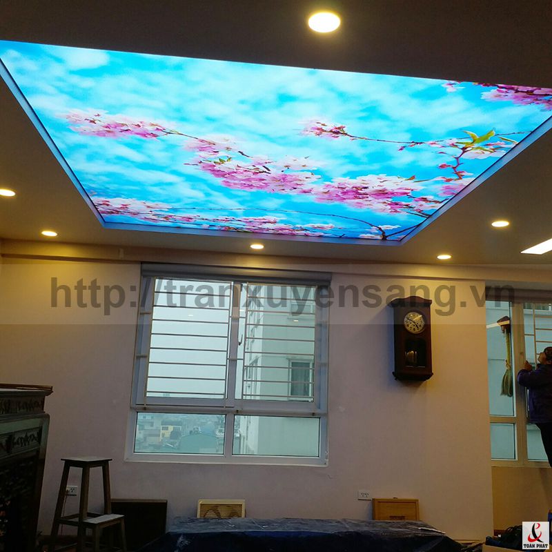 Thi công trần xuyên sáng Mr. Trung Resort Flamingo Đại Lải